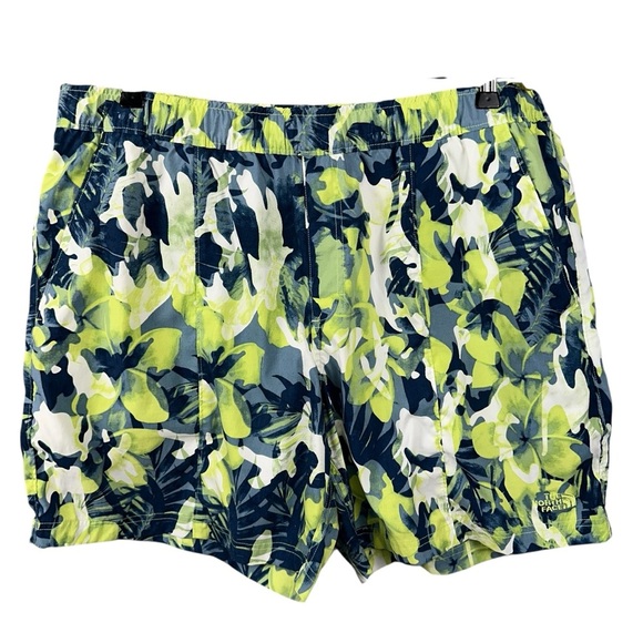The North Face Shorts Mens XL Green Class V Pull On Tropical Camo Print Board - Picture 1 of 11